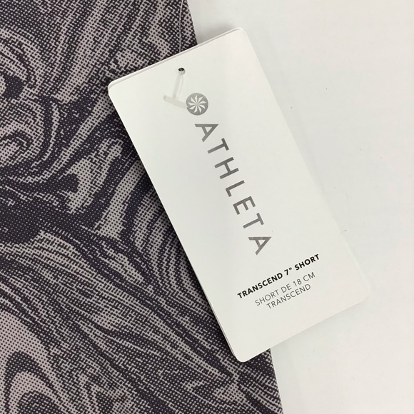 ATHLETA Transcend Biker Bike Shorts Active Yoga Workout Stretchy Gray Soft S - Picture 3 of 14